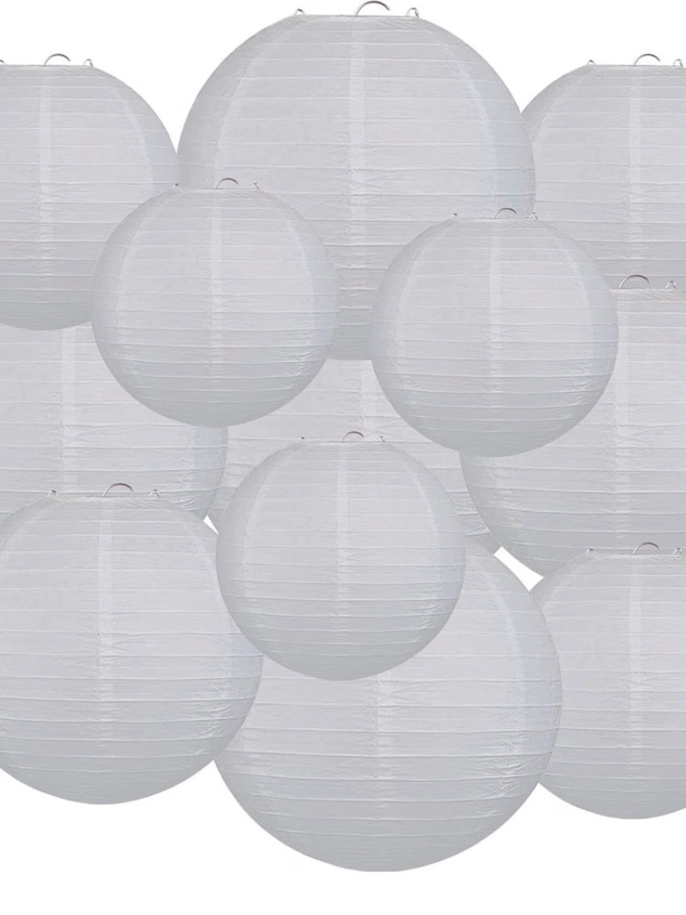 Amazon White Paper Lanterns Hanging Decor Set